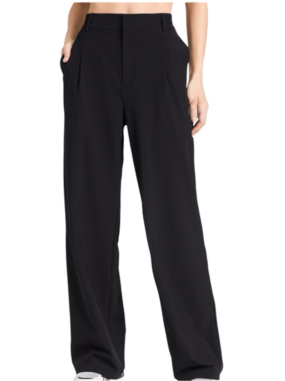 Alo Yoga Pursuit Trousers Womens Large black High Waist Wide Leg Wide Leg - Picture 9 of 9